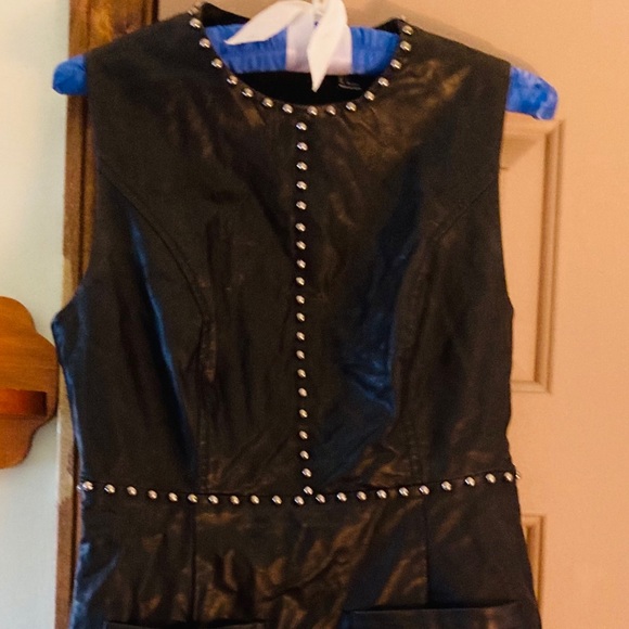 Forever 21 Black Leather Rivet Dress - Picture 12 of 12